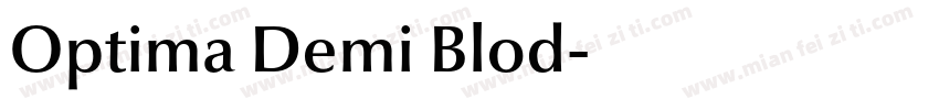 Optima Demi Blod字体转换